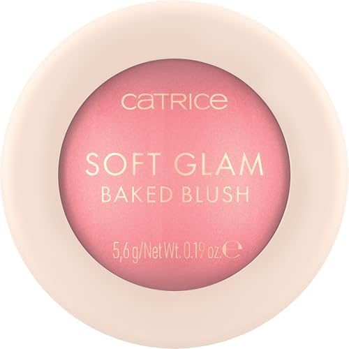 Catrice Soft Glam Baked Blush Midnight Berry front view container showing the luminous marbled powder texture.
