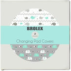 Brolex 2 pack jersey knit changing pad covers folded
