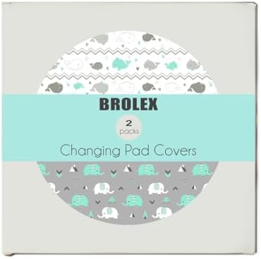 Two pack jersey knit infant diaper changing table sheets displaying detailed animal pattern