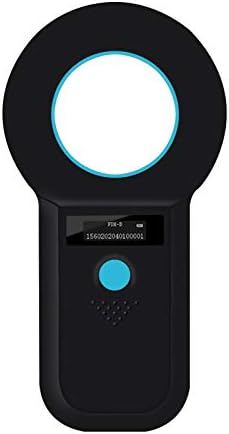 Smoostart animal microchip reader showing OLED display screen