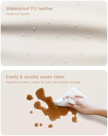 Close-up of the premium foam cushioning thickness on the YACODAVO baby changing station
