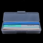 Lokyango rectangular clear cosmetic tool organizer box showing precise dimensional measurements