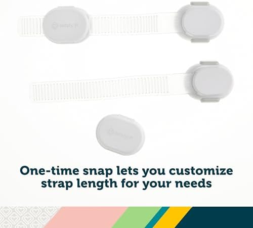 Safety 1st appliance strap installed on a kitchen cabinet