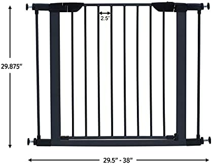 MidWest Homes for Pets steel pet barrier showcasing the two included three inch extensions attached to the main frame.