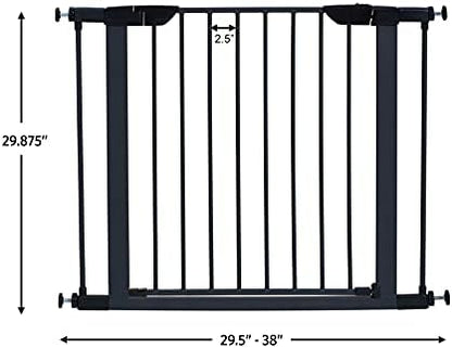 MidWest Homes for Pets steel pet barrier showcasing the two included three inch extensions attached to the main frame.