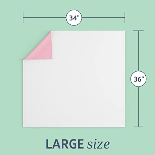 Medline reusable incontinence underpads laid flat on a mattress showing full coverage protection.