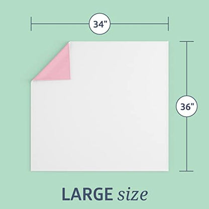Medline reusable incontinence underpads laid flat on a mattress showing full coverage protection.