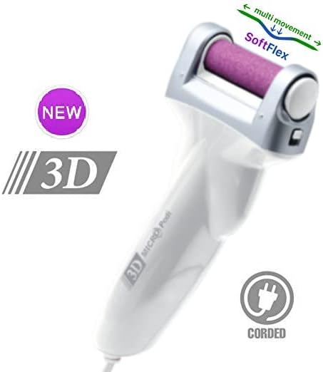 Emjoi 3D Motion electric foot file with pink SoftFlex roller