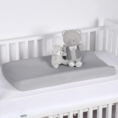 Close up view of the breathable microfiber material on the PHF nursery table sheet.