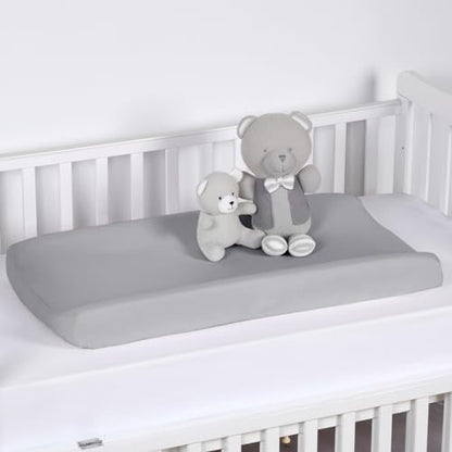 Close up view of the breathable microfiber material on the PHF nursery table sheet.