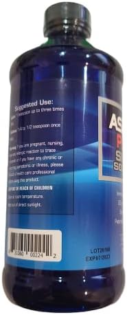 American Biotech Labs ASAP 22 Plus Silver Solution ingredients panel
