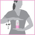 Close up of Summer's Eve feminine powder bottle showing talc-free label.