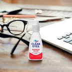 Authentic Clear Eyes Redness Relief bottles for dry and irritated eye care.