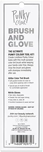 Punky hair coloring kit with nitrile gloves and tinting brushes