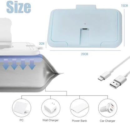Baby wipe warmer double layer cover mechanism
