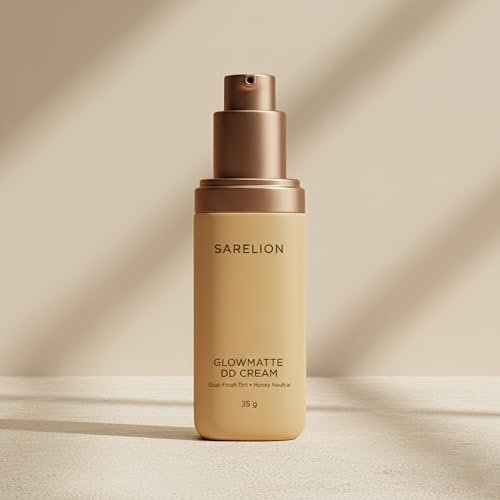 Sarelion GlowMatte DD Cream pump bottle packaging detail