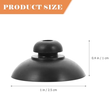 Aquarium tube holder suction cups by Gatuida showing the precise measurements of the circular base