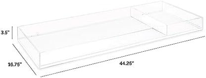 Close up of the clear acrylic material and safety brackets
