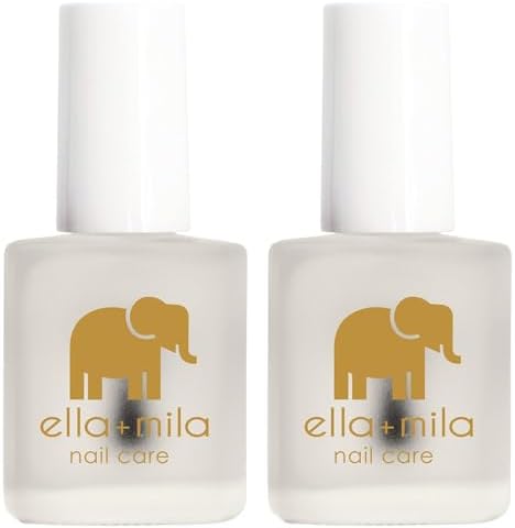 Close up of Ella+Mila nail biting deterrent bottles