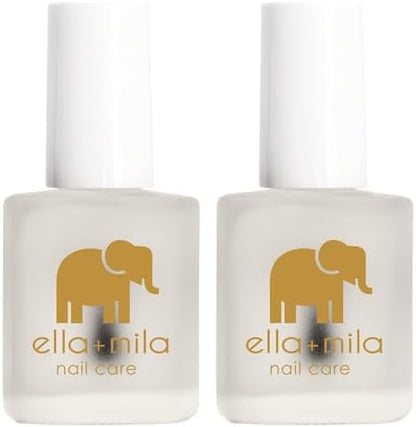 Close up of Ella+Mila nail biting deterrent bottles