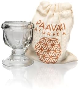 Ergonomic glass rim of the Paavani Ayurveda eye wash tool for comfortable fit.