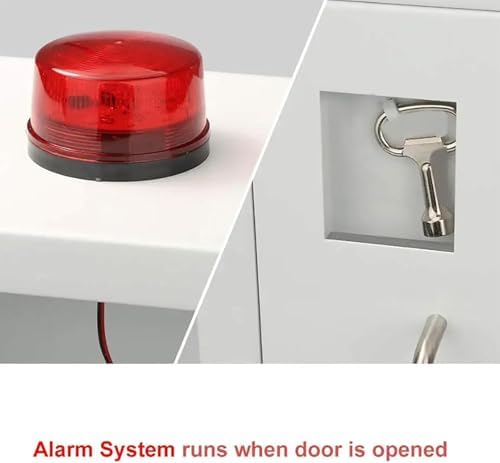 Rear view of wall mounted AED box showing installation mounting holes