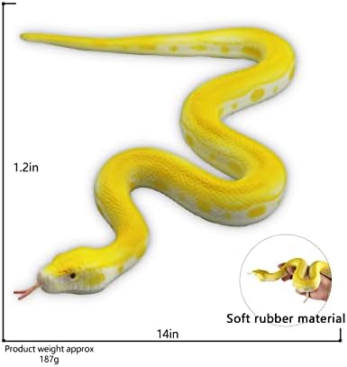 SIENON forty five inch garden snake decoy placed on grass to scare birds.