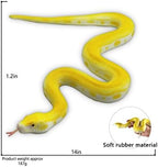 SIENON forty five inch garden snake decoy placed on grass to scare birds.