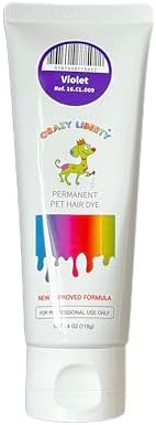 Crazy Liberty violet color gel tube with professional grooming label