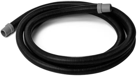 Close up view of the easy on white connector pieces attached to both ends of the aquarium filter tubing