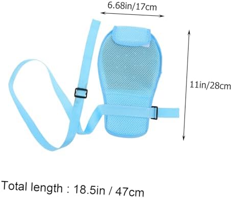 Protective safety gloves for elderly with adjustable wrist buckle and secure ties.