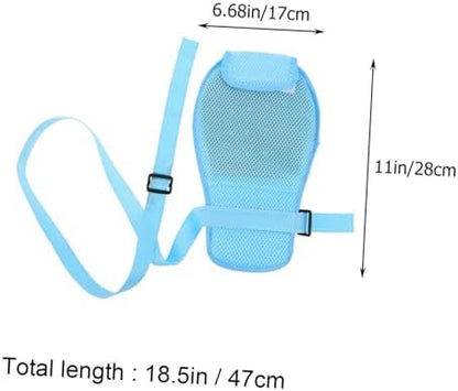 Protective safety gloves for elderly with adjustable wrist buckle and secure ties.