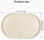 Kpwacd waterproof cat bowl mat with raised edges