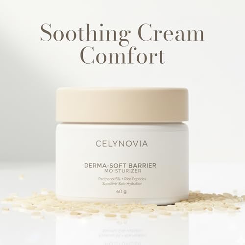Celynovia skin barrier repair moisturizing cream package contents angle view.