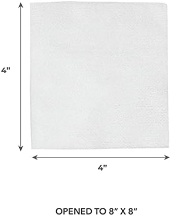 Demonstration of the ForPro 4-ply gauze wipe unfolding from four inches to eight inches.