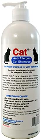 Fragrance free cat dander control shampoo pump dispenser.