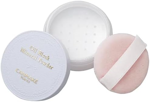 CANMAKE C01 Fluffy Mint loose powder packaging and texture