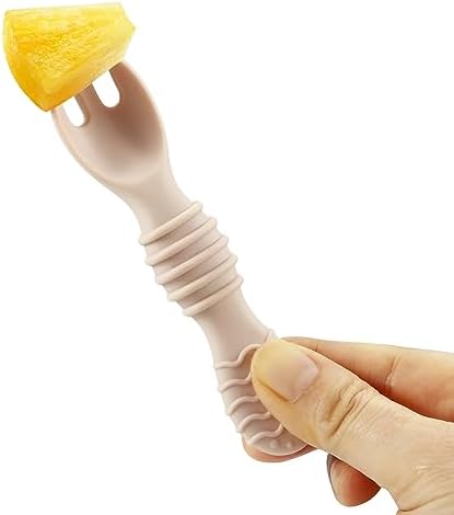 Packaging view of the authentic USA imported PandaEar silicone baby feeding utensils highlighting safe non-toxic materials.