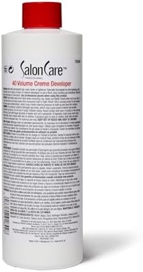 Close up of Salon Care 16 Fluid Ounce developer bottle