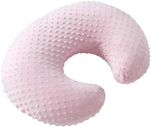Front view of Donomilo breastfeeding pillow with minky dots texture