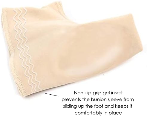 Ferenu bunion sleeve being worn on a foot to demonstrate toe alignment.