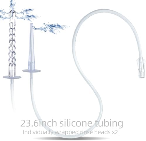 Flexible silicone nozzles and rubber hose for AZREKV enema system.