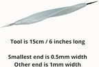 Authentic USA imported fine stylus showing both ends for micro dotting artwork