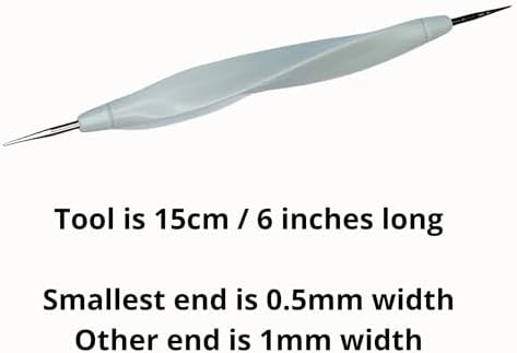 Authentic USA imported fine stylus showing both ends for micro dotting artwork