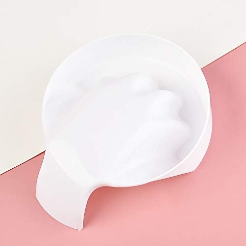 White plastic nail spa bowl showing five finger wells for soaking.