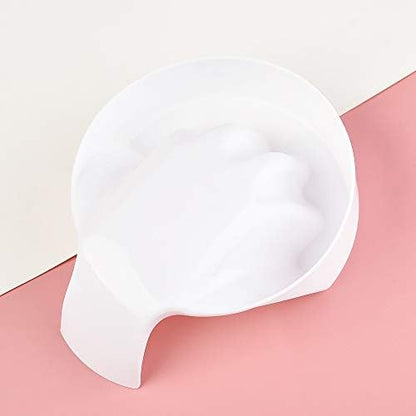 White plastic nail spa bowl showing five finger wells for soaking.