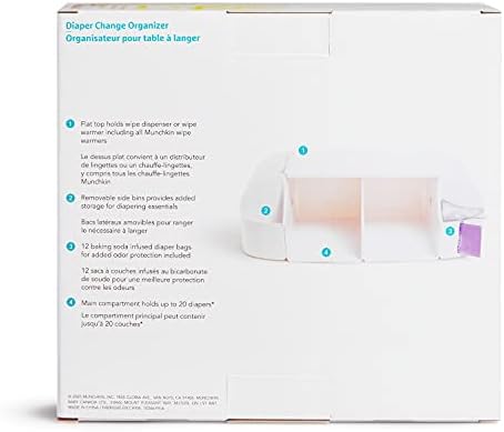 Munchkin Diaper Duty Organizer package contents including scented bags
