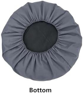 Close up view of the grey polyester fabric texture on the EechicSpace round dog bed cover
