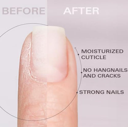 Close-up of the twist mechanism on the vitamin-infused nail growth serum pen.