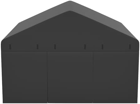 Petony outdoor dog house enclosure featuring the pitched weather resistant canopy that protects pets from rain and sun.